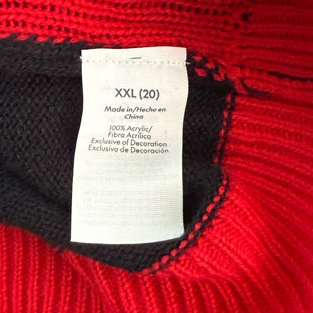 No Boundaries Black and Red Christmas Sweater - Picture 8 of 10